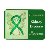 Nierziektebewustzijn Ribbon Angel Magnet Magneet (Horizontaal)