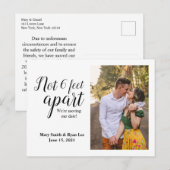 Niet 6 voet uit elkaar Wedding Update Sla de datum Briefkaart (Voorkant / Achterkant)