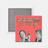 Niet aan onze tafel. magneet (Voorkant / Achterkant)