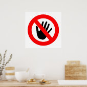 Niet aanraken poster (Keuken)