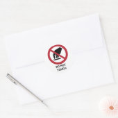 Niet aanraken, verbodsbord ronde sticker (Envelop)