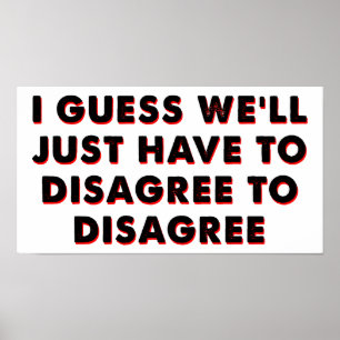 Niet akkoord gaan met Poster van Funny