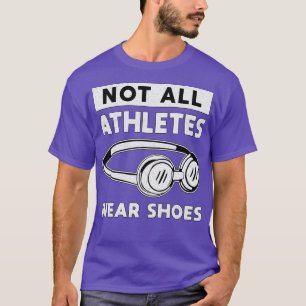 Niet alle atleten Draag schokken die zwemmen T-shirt