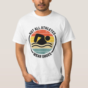 Niet alle atleten zwemmen Draag schokken voor S T-shirt
