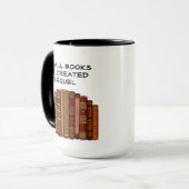 Niet alle Boeken Creëer Sequel | Leesdeerprinter Mok (Voorkant links)