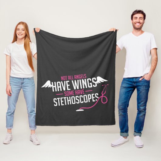 Niet alle Engelsen hebben Wings Nurse Stethoscoop Fleece Deken (In situ)