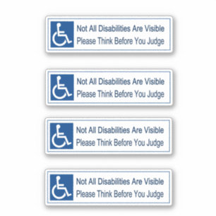 niet alle handicaps zijn zichtbaar volgens de visi sticker