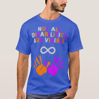 Niet alle handicaps zijn zichtbaar Zilver Oranje P T-shirt