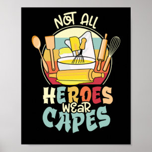 Niet alle helden Draag de Capes School Lunch Lady Poster