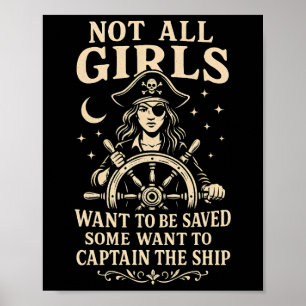 Niet alle meisjes willen gered worden door piraten poster
