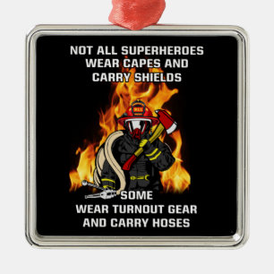 Niet alle Superhelden...brandweerman Metalen Ornament