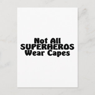 Niet alle SUPERHEROS Draag Caps Briefkaart