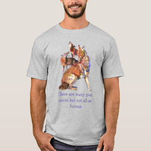 Niet alle Voices Human Inspirerend Coyotes Quote T-shirt