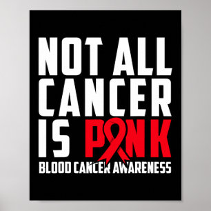 Niet alle vormen van kanker zijn roze. Aandacht vo Poster
