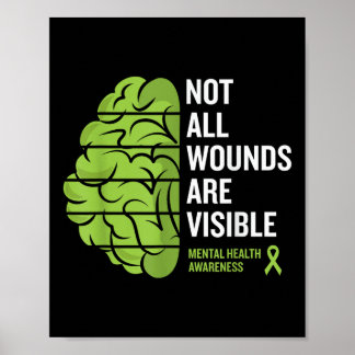 Niet alle wonden zichtbaar geestelijke gezondheids poster
