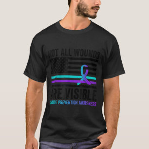 Niet alle wonden zijn zichtbaar Amerikaanse vlag Z T-shirt