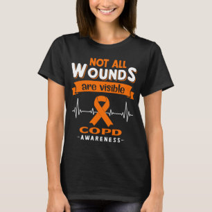 Niet alle wonden zijn zichtbaar COPD bewustzijn T-shirt