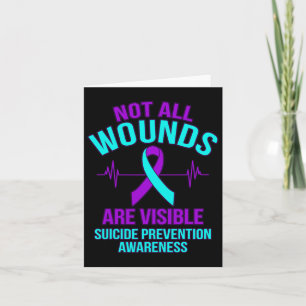 Niet alle wonden zijn zichtbaar Happy Suicide Awar Kaart
