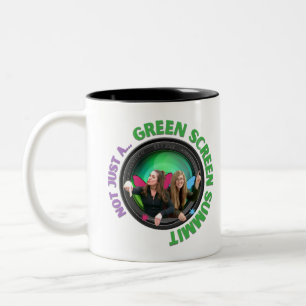 (niet alleen a) Top over Groen scherm Tweekleurige Koffiemok