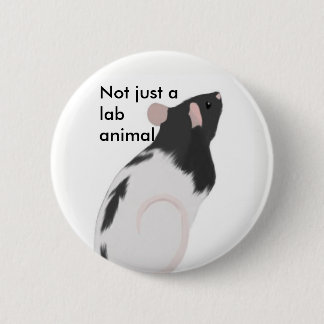 Niet alleen een laboratoriumdier ronde button 5,7 cm