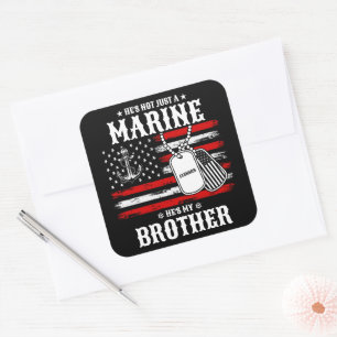 Niet alleen een marinier, hij is mijn broer Patrio Vierkante Sticker