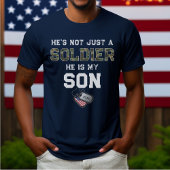 Niet alleen een soldaat, mijn zoon leger militaire t-shirt