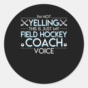 Niet alleen fiets hockey Coach Voice Ronde Sticker