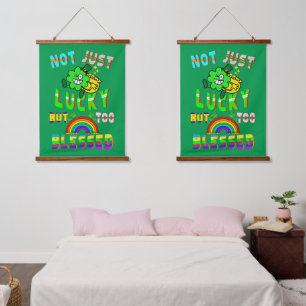 Niet alleen geluk, maar ook gezegend hangend wandkleed