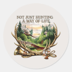 Niet alleen jagen — een levensstijl ronde sticker
