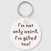 Niet alleen raar sleutelhanger (Achterkant)