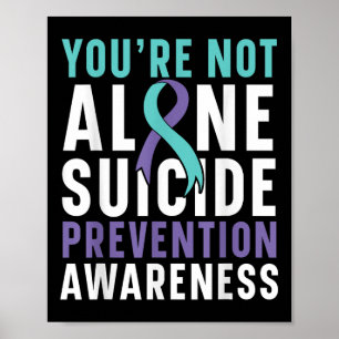Niet alleen uw depressie Zelfmoordpreventie oorlog Poster