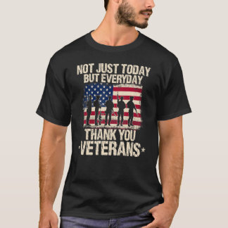 Niet alleen vandaag, maar elke dag dank je veteran t-shirt