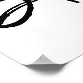 Niet alleen wensen | Poster zwarte tekstprijsopgav (Hoek)