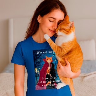 Niet alleenstaand, ik heb een kat, bewerkbare kat  Tri-Blend shirt