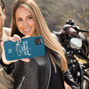 Niet allen die de ander verliest Citaat Monogram iPhone 12 Hoesje