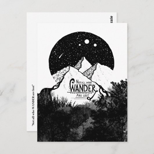 Niet allen die WANDER zijn verloren illustratie ci Briefkaart (Voorkant / Achterkant)