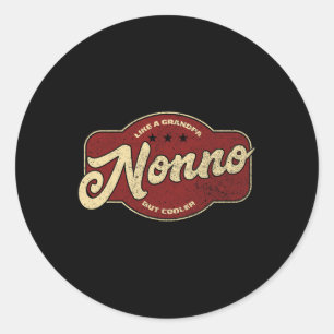 Niet als een opa, maar koeler - Italiaans Nono Ronde Sticker
