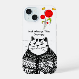 Niet Altijd Chagrijnige Kat Phonehoes iPhone 15 Hoesje