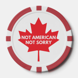 Niet Amerikaans, niet sorry voor pokerchips