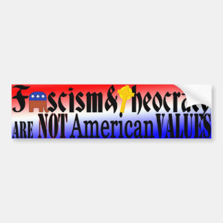 NIET-Amerikaanse waarden Bumpersticker