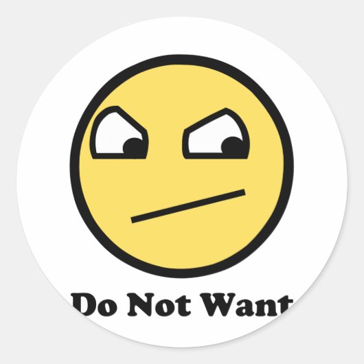 Niet Awsome wil niet Ronde Sticker (Voorkant)