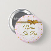 Niet-Baby shower Roze & goudButton Ronde Button 5,7 Cm (Voorkant /achterkant)