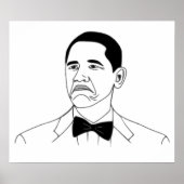 Niet Bad Barack Obama Rage Face Meme Poster (Voorkant)