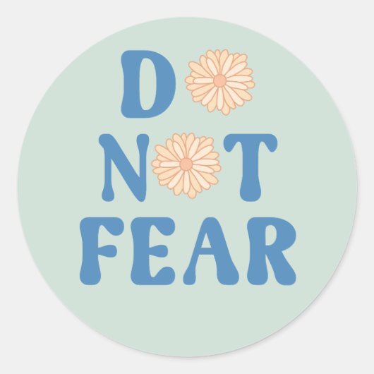 Niet bang ronde sticker (Voorkant)
