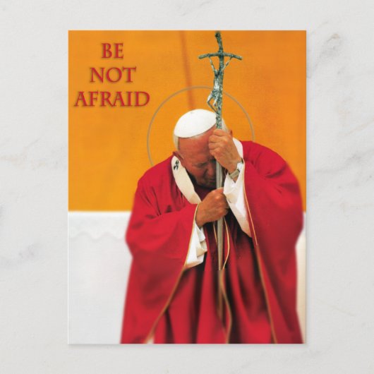 NIET BEÏNVLOEDEN TEGEN JOHN PAUL II BRIEFKAART (Voorkant)