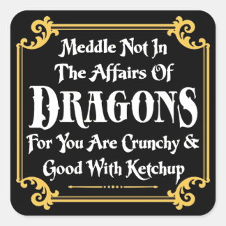 Niet bemoeien vierkante sticker