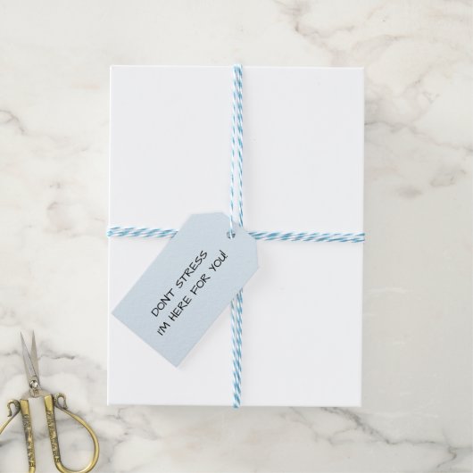 NIET BENADRUKKEN DAT IK HIER VOOR JE BEN! CADEAULABEL (Met Touw)