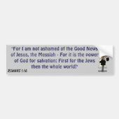 Niet beschaamd bumpersticker (Voorkant)