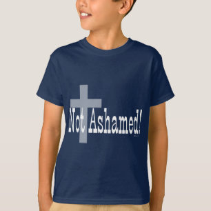 Niet beschaamd! Romeinen 1:16 (met kruis) T-shirt