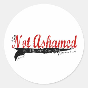 Niet beschaamd! ronde sticker